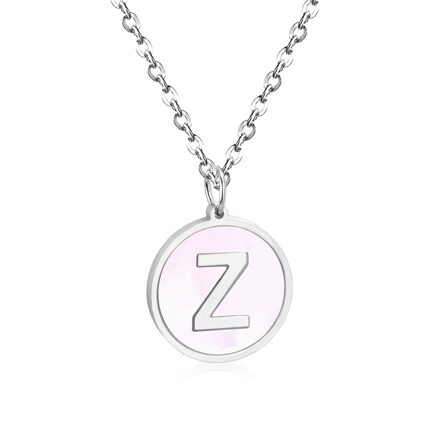 New and Hot 316L Stainless Steel Alphabet Pendant Necklace 26 Letters A-Z Choker Necklaces Jewelry