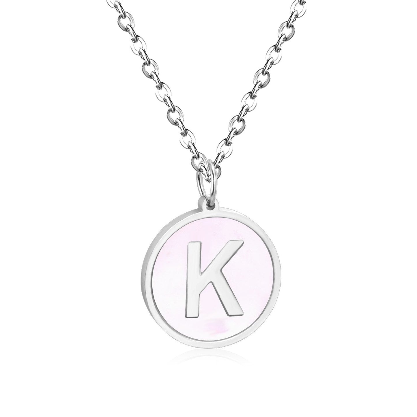 New and Hot 316L Stainless Steel Alphabet Pendant Necklace 26 Letters A-Z Choker Necklaces Jewelry