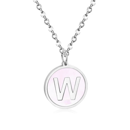 New and Hot 316L Stainless Steel Alphabet Pendant Necklace 26 Letters A-Z Choker Necklaces Jewelry