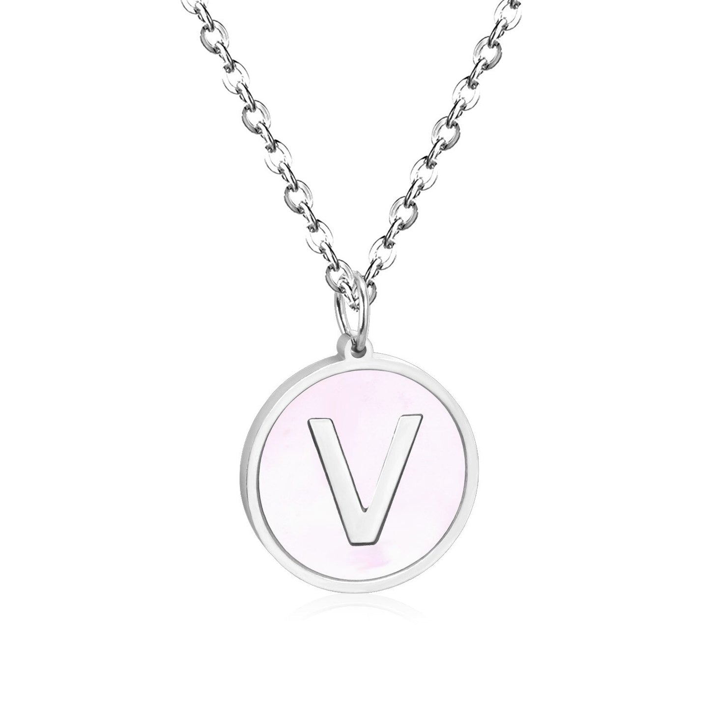 New and Hot 316L Stainless Steel Alphabet Pendant Necklace 26 Letters A-Z Choker Necklaces Jewelry