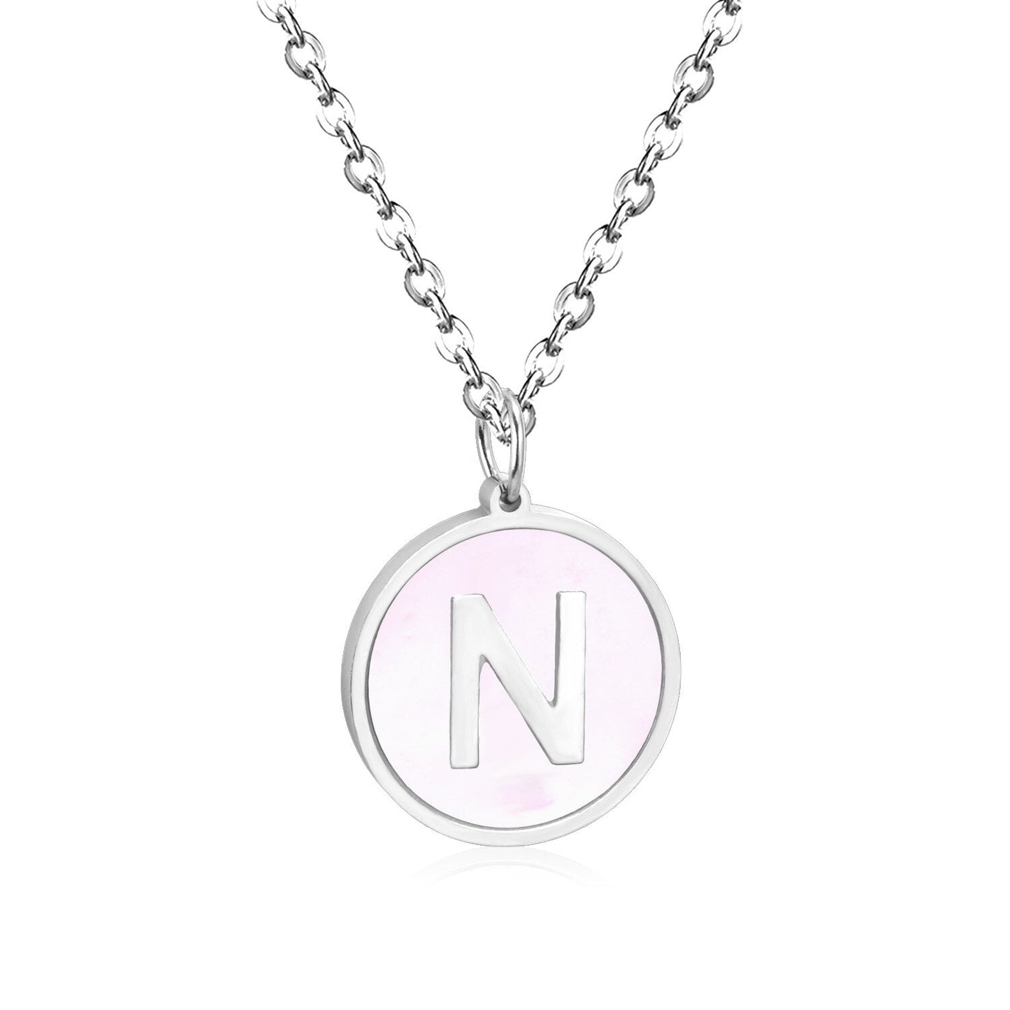 New and Hot 316L Stainless Steel Alphabet Pendant Necklace 26 Letters A-Z Choker Necklaces Jewelry