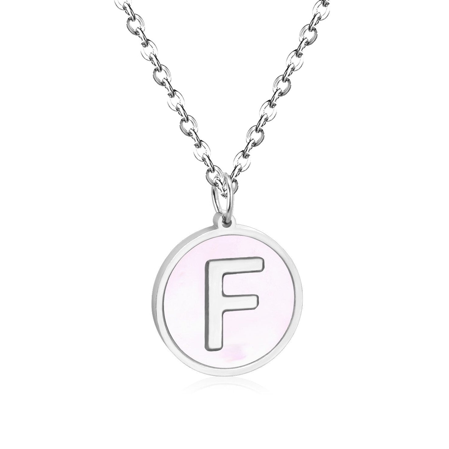 New and Hot 316L Stainless Steel Alphabet Pendant Necklace 26 Letters A-Z Choker Necklaces Jewelry