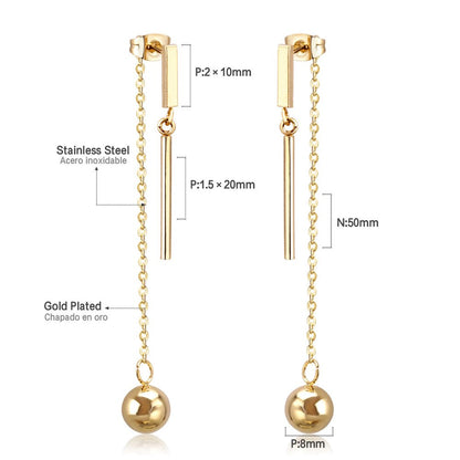 ASON Long Line Link Chain Imitation Pearl Dangle Earrings for Women Gold Color Cross Earrings Female Bijoux Pendientes