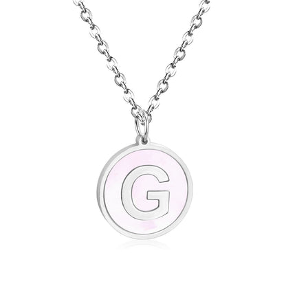 New and Hot 316L Stainless Steel Alphabet Pendant Necklace 26 Letters A-Z Choker Necklaces Jewelry