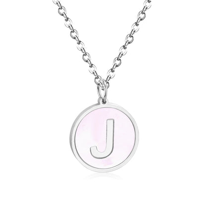 New and Hot 316L Stainless Steel Alphabet Pendant Necklace 26 Letters A-Z Choker Necklaces Jewelry