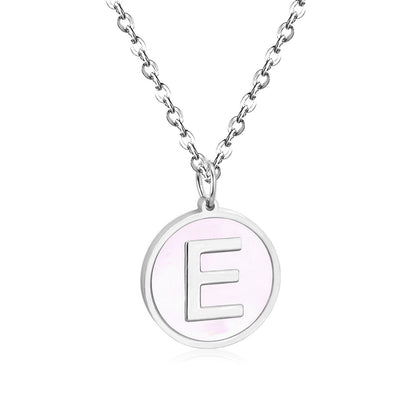 New and Hot 316L Stainless Steel Alphabet Pendant Necklace 26 Letters A-Z Choker Necklaces Jewelry