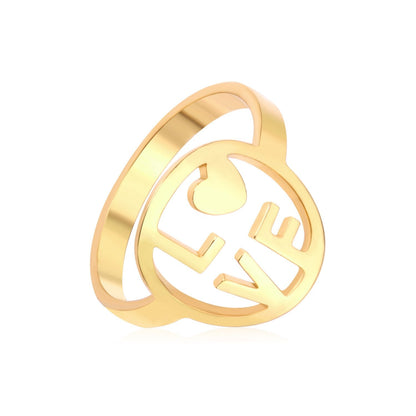 Elegant Gold Rings For Women Men Stainless Steel Engagement Wedding Jewelry For Women Girls Couple Ring Ringen Gift