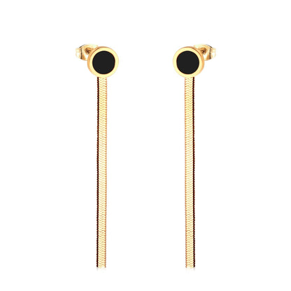 Vestido Jewelry Korean Style Wedding Tassel Drop Earrings Women Stainless Steel Dangle Earings Christmas Pendientes