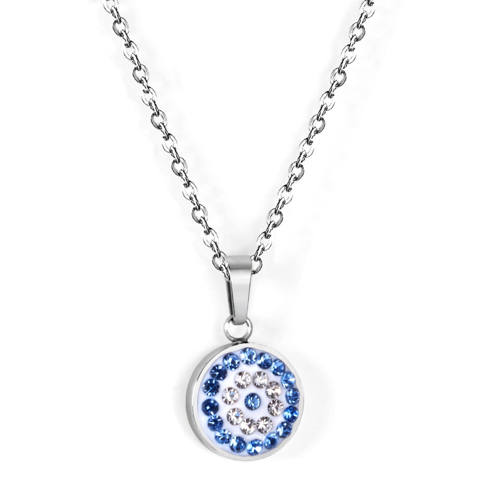 Blue Turkish Eyes Jewelry Evil Eyes Necklaces For Woman Stainless Steel Choker Fashion Aesthetic Eyes Strange Thing