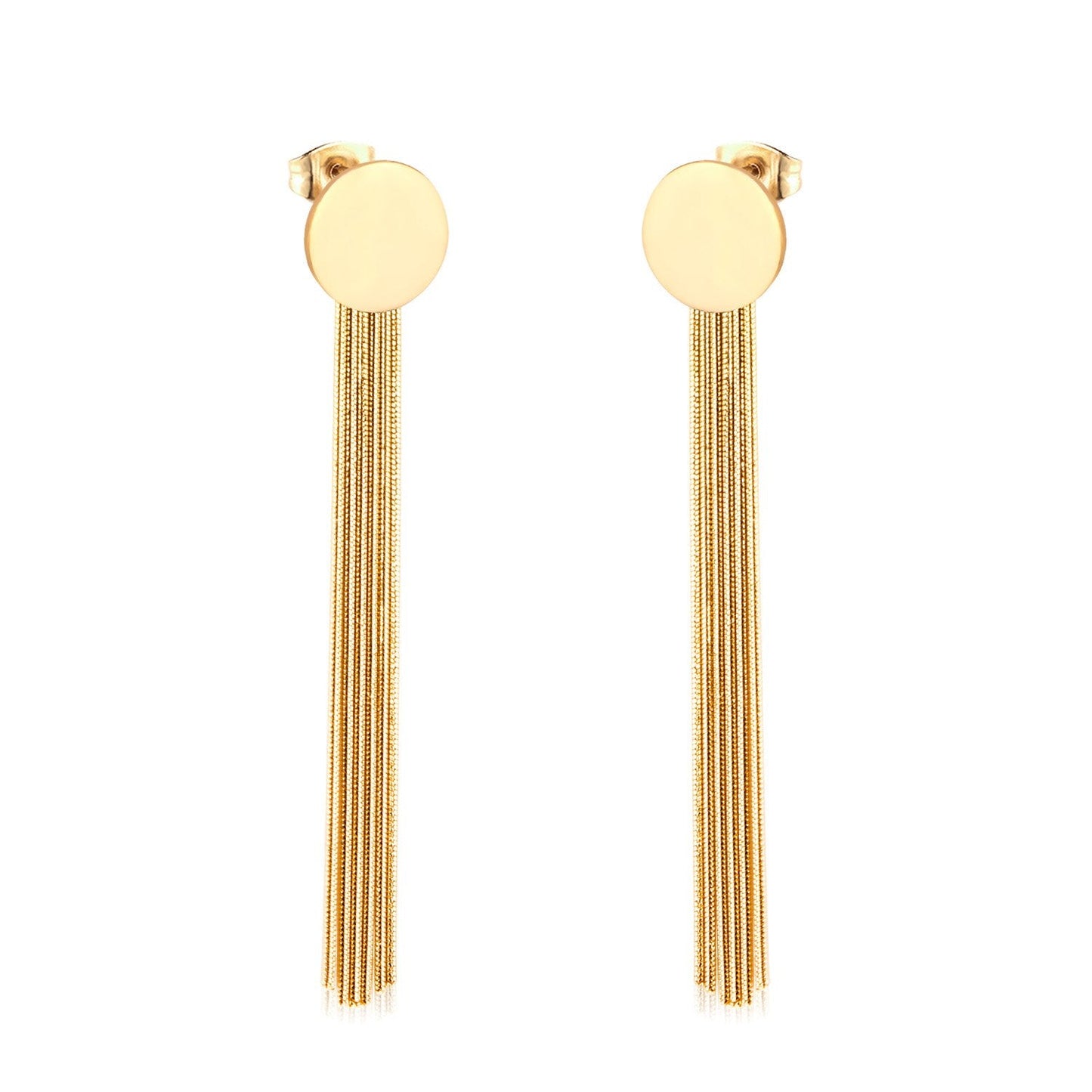 Vestido Jewelry Korean Style Wedding Tassel Drop Earrings Women Stainless Steel Dangle Earings Christmas Pendientes