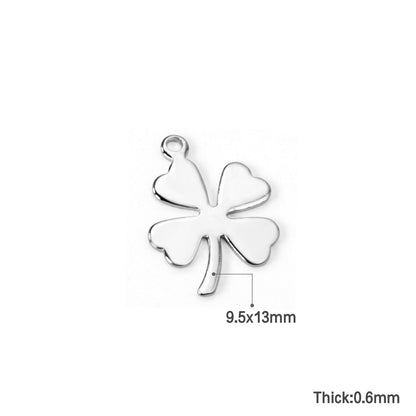 ASON 100Pcs/Lots Perforated Star Charm Moon Butterfly Heart  Flower Leaf Cross Pendant For DIY Necklace Bracelet Jewelry Making