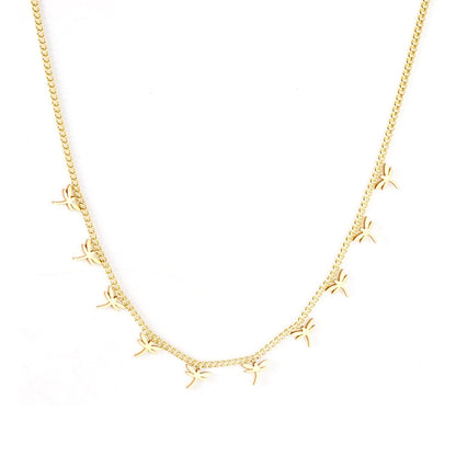 Bohemia Star Collier Elegant Stainless Steel Jewelry Flash Women's Chains Necklaces Office Lady Collars