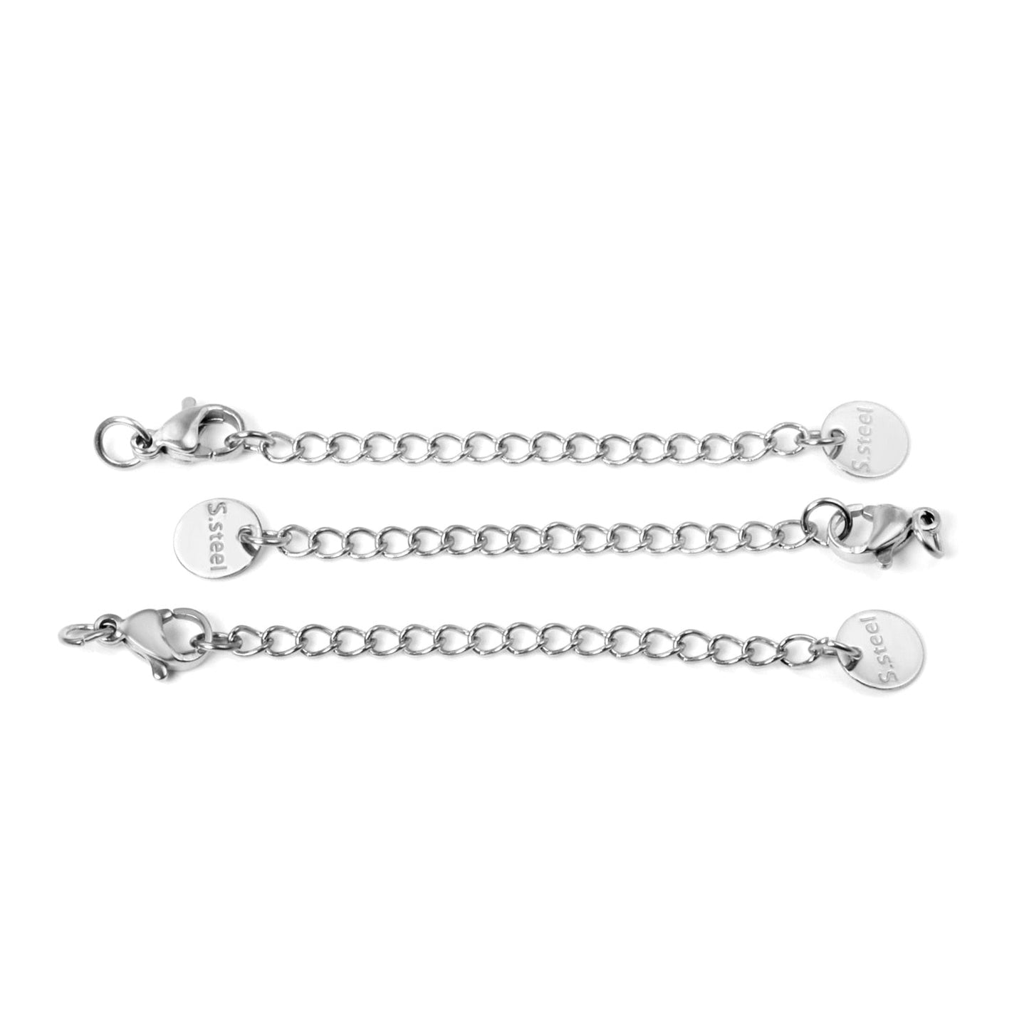 ASON 10pcs/lot Extended Extension Gold Tail Chain Stainless Steel Lobster Clasps Connector DIY Jewelry Making Bracelet Necklaces