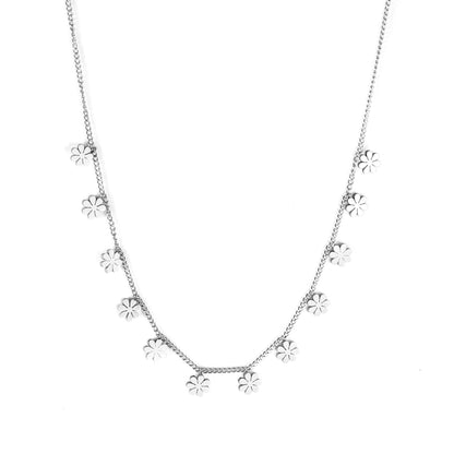 Bohemia Star Collier Elegant Stainless Steel Jewelry Flash Women's Chains Necklaces Office Lady Collars