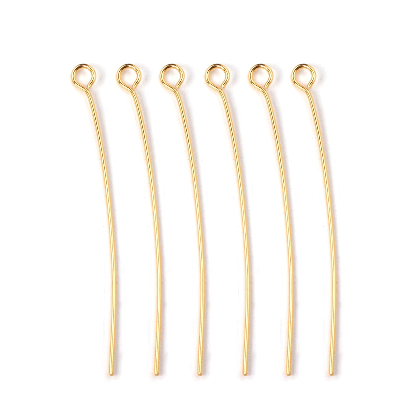 ASON 100pcs/lot Ball Pin Head Pins Stainless Steel Eye Pin Gold Color Head Pins For Jewelry Findings Making DIY Needles 2021