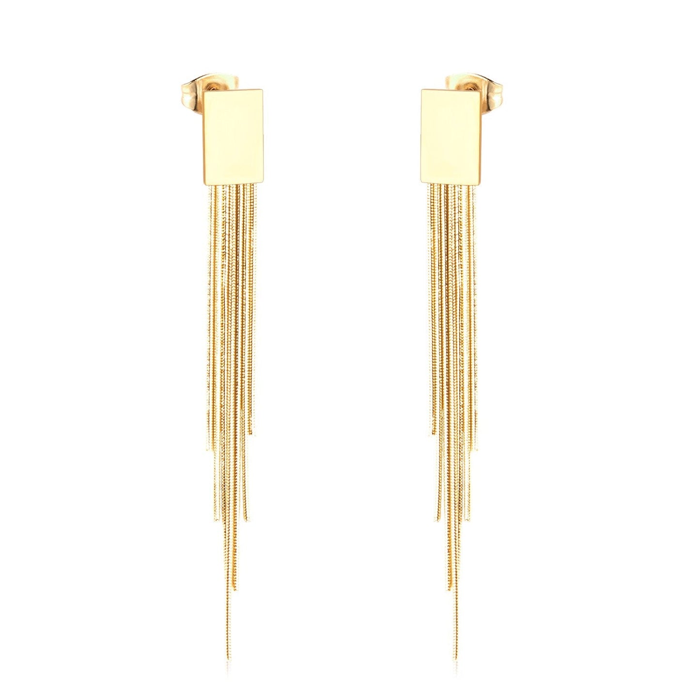 Vestido Jewelry Korean Style Wedding Tassel Drop Earrings Women Stainless Steel Dangle Earings Christmas Pendientes