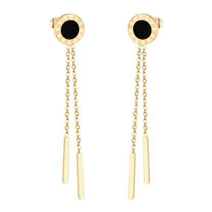 Vestido Jewelry Korean Style Wedding Tassel Drop Earrings Women Stainless Steel Dangle Earings Christmas Pendientes