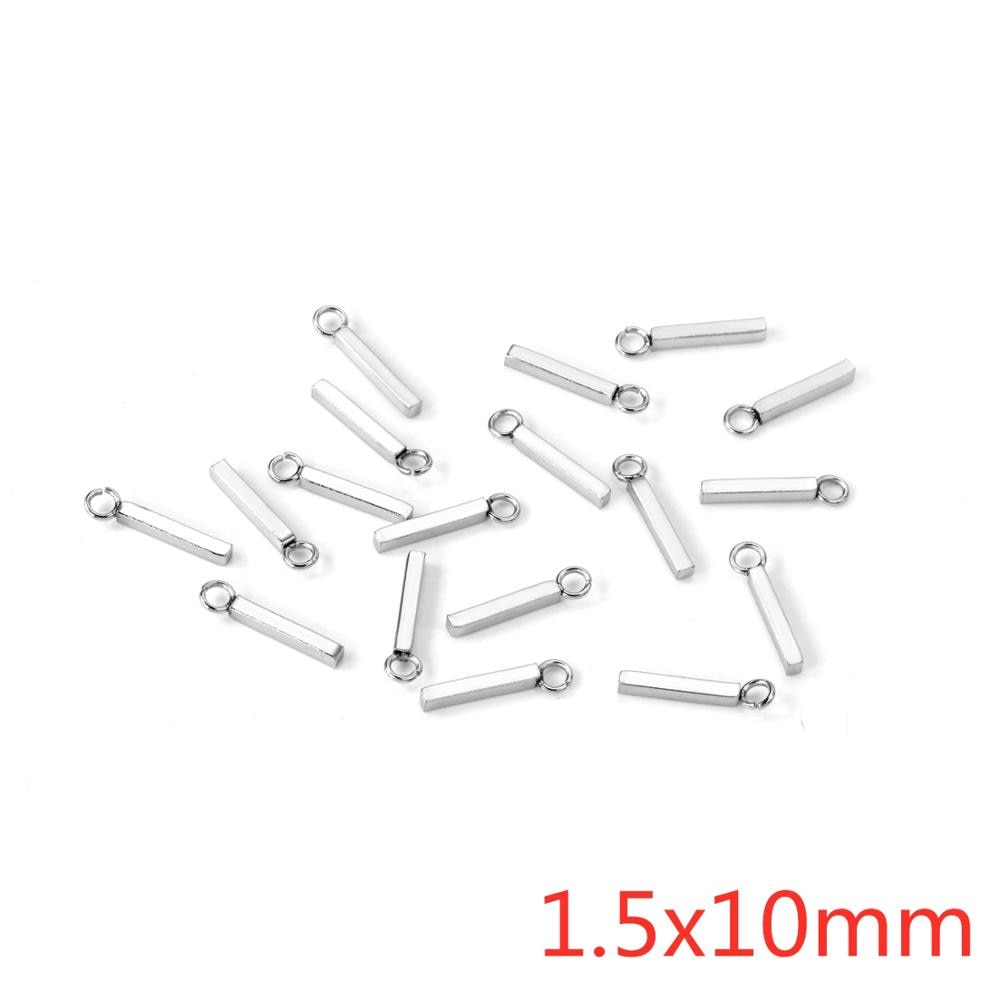 ASON 100pcs/lot Stainless Steel Bar Metal Rod With Tassel Earrings Charm Accessories for DIY Earrings Jewelry Making Supplies