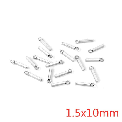 ASON 100pcs/lot Stainless Steel Bar Metal Rod With Tassel Earrings Charm Accessories for DIY Earrings Jewelry Making Supplies