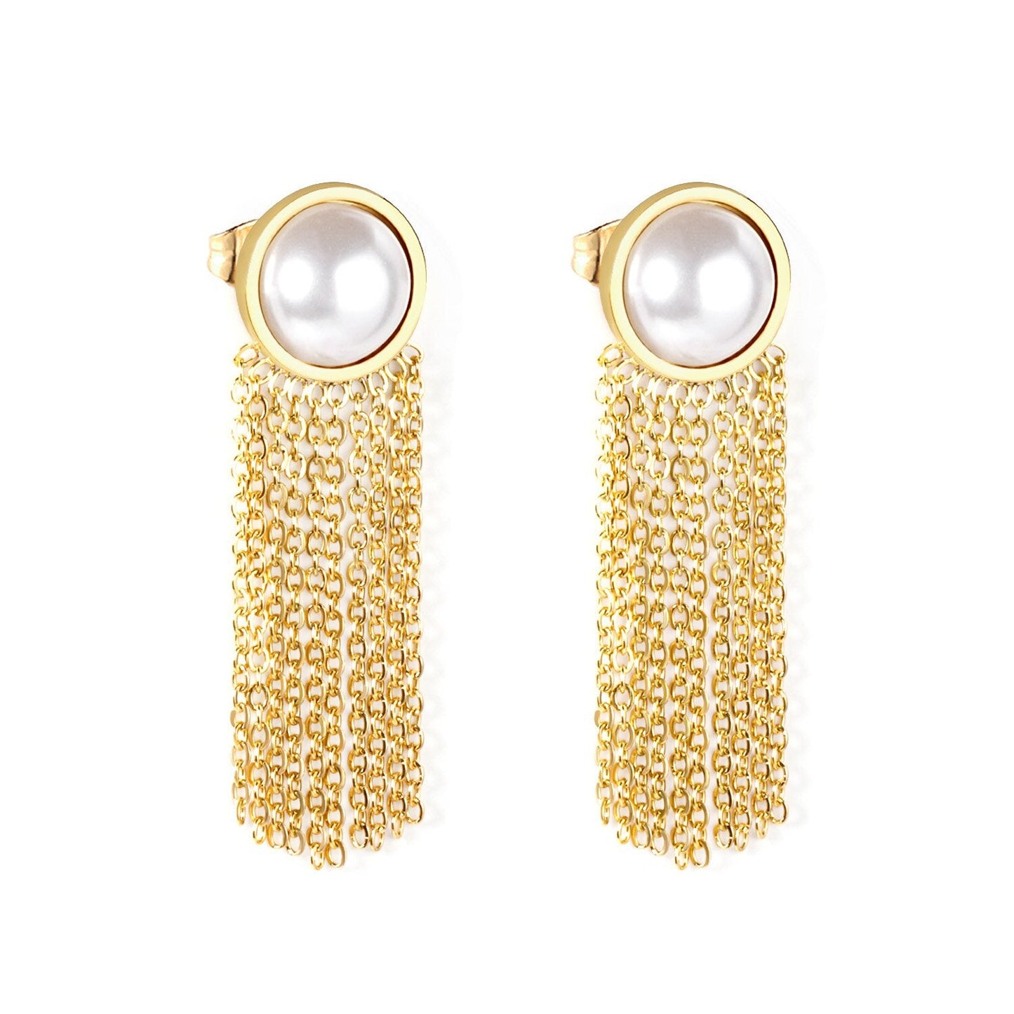 Vestido Jewelry Korean Style Wedding Tassel Drop Earrings Women Stainless Steel Dangle Earings Christmas Pendientes