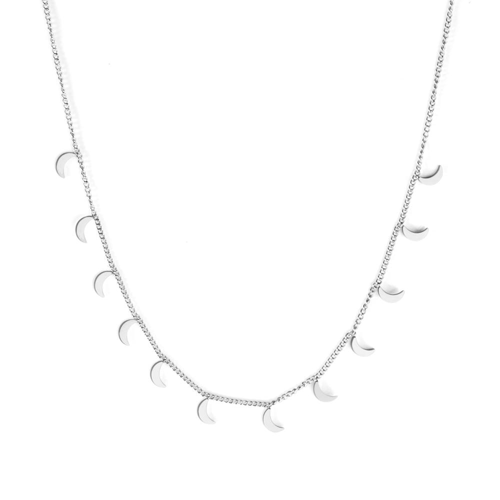 Bohemia Star Collier Elegant Stainless Steel Jewelry Flash Women's Chains Necklaces Office Lady Collars