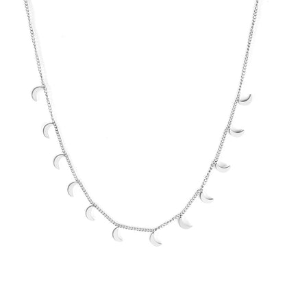 Bohemia Star Collier Elegant Stainless Steel Jewelry Flash Women's Chains Necklaces Office Lady Collars