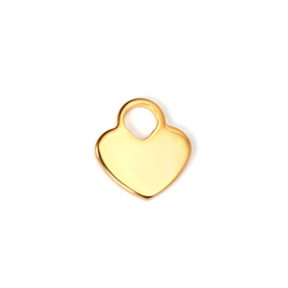 ASON 100pcs/lot Heart Pendant Stainless Steel Love Heart Pendant Gold Silver Color For Necklace Bracelet Jewelry Making Supplies