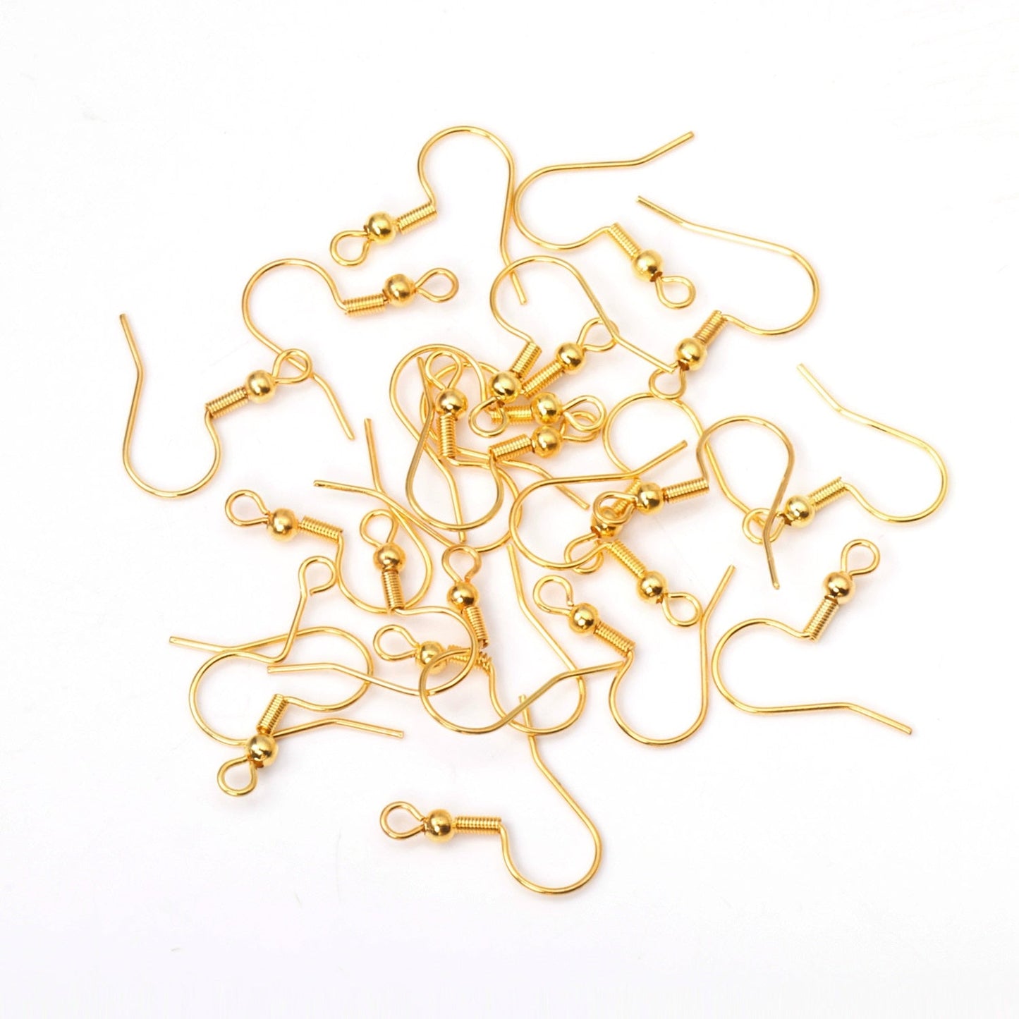 ASON 100 Gold/Silver Color Stainless Steel Earring Hooks,With Steel Ball Jewelry, Can Be Used For DIY Jewelry Making Accessories