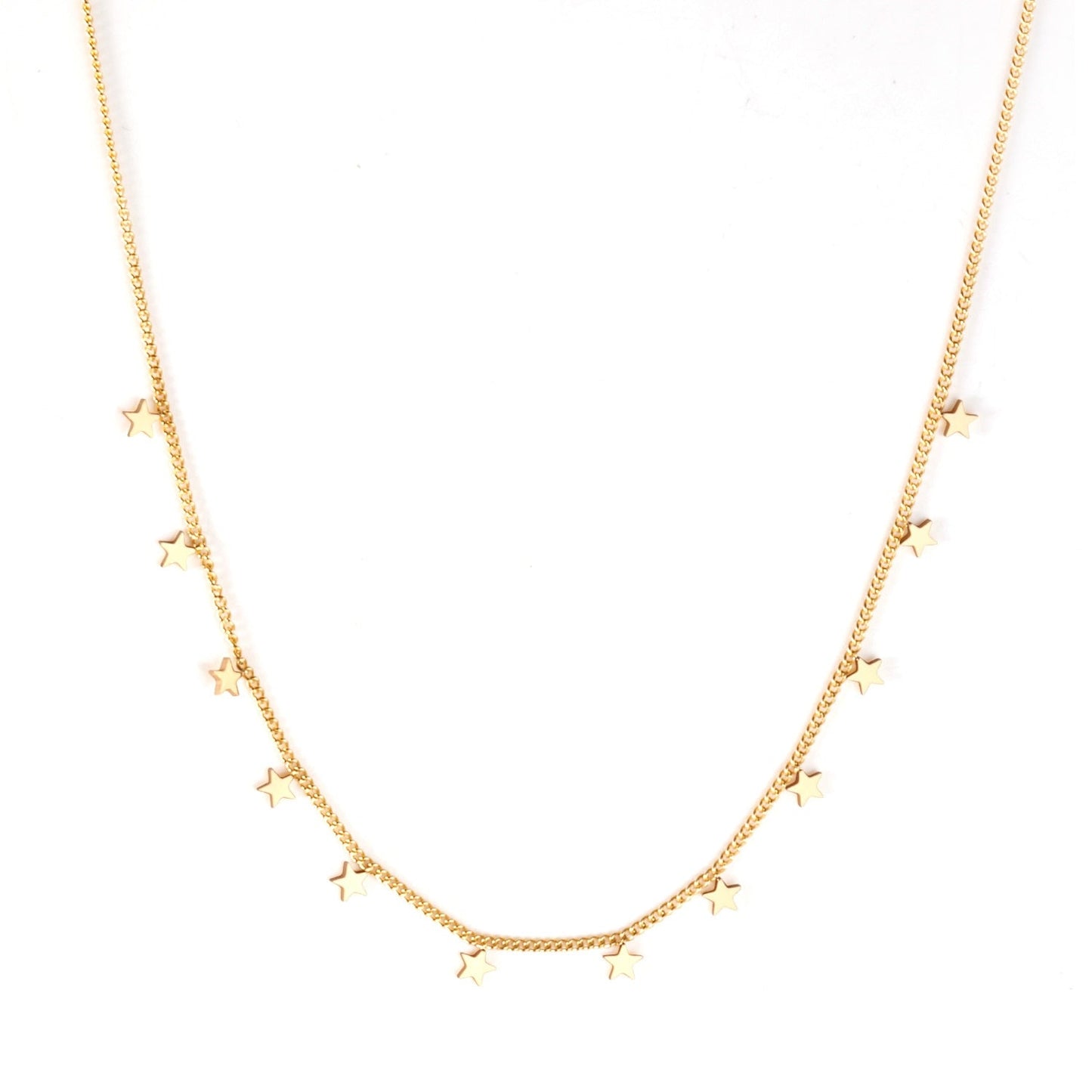 Bohemia Star Collier Elegant Stainless Steel Jewelry Flash Women's Chains Necklaces Office Lady Collars