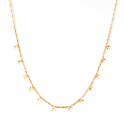 Bohemia Star Collier Elegant Stainless Steel Jewelry Flash Women's Chains Necklaces Office Lady Collars