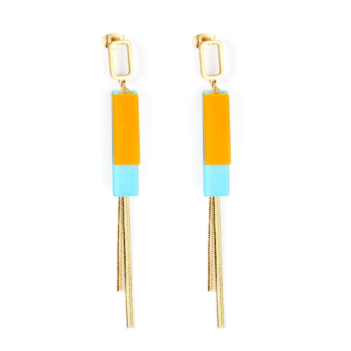 Vestido Jewelry Korean Style Wedding Tassel Drop Earrings Women Stainless Steel Dangle Earings Christmas Pendientes