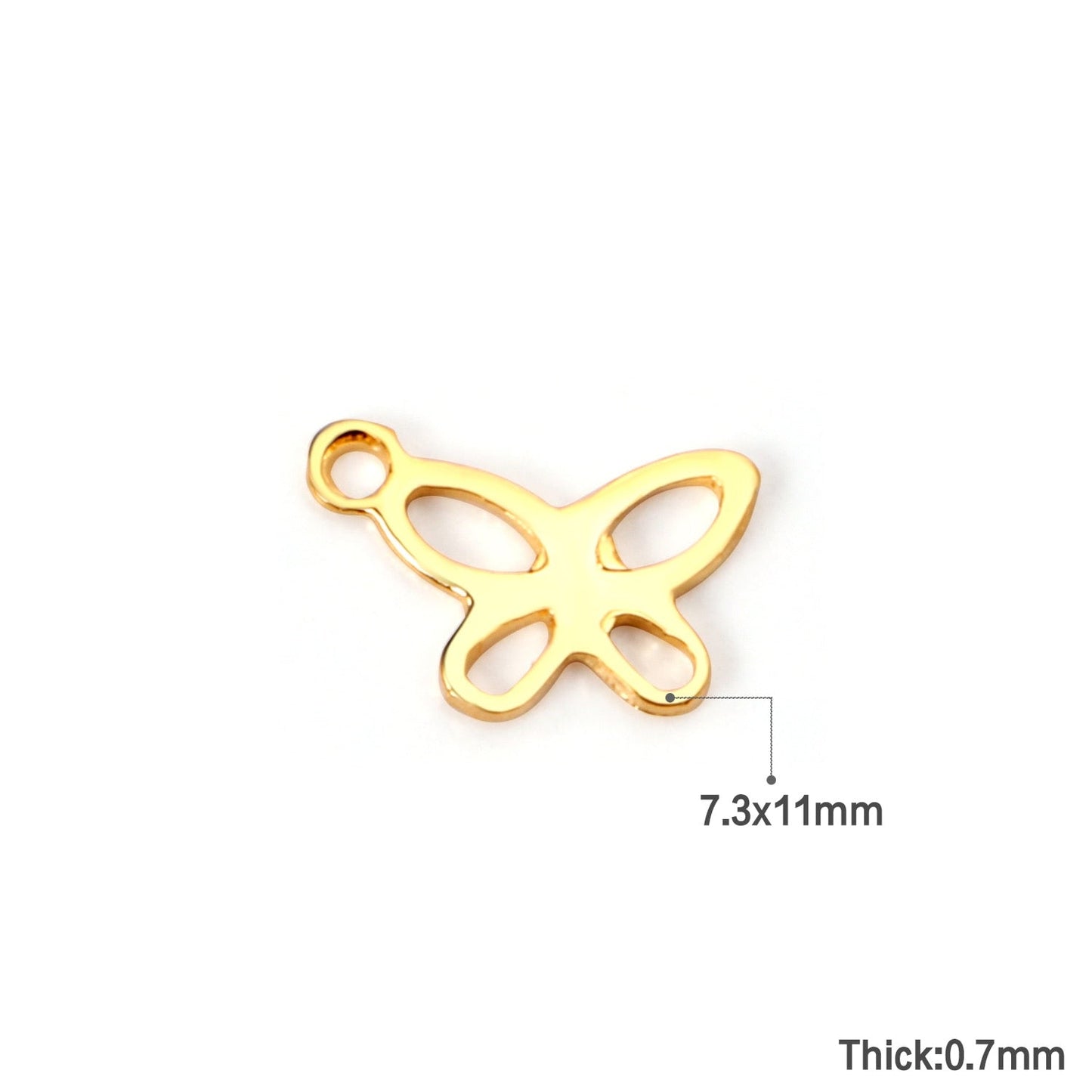 ASON 100Pcs/Lots Perforated Star Charm Moon Butterfly Heart  Flower Leaf Cross Pendant For DIY Necklace Bracelet Jewelry Making