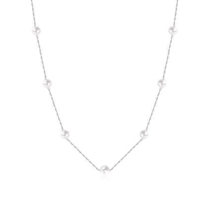 Retro 45+5cm Blue Period Pendant Chain Choker Women Imitation Necklaces Stainless Steel Jewelry Female Collier Gift