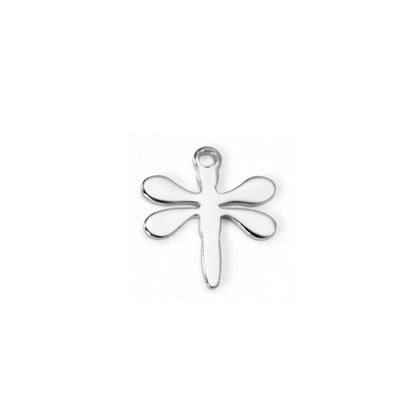 ASON 100pcs/lot Wholesale Dragonfly Pendant 316L Stainless Steel Animal Charm For Necklace Bracelet Jewelry Making Supplies