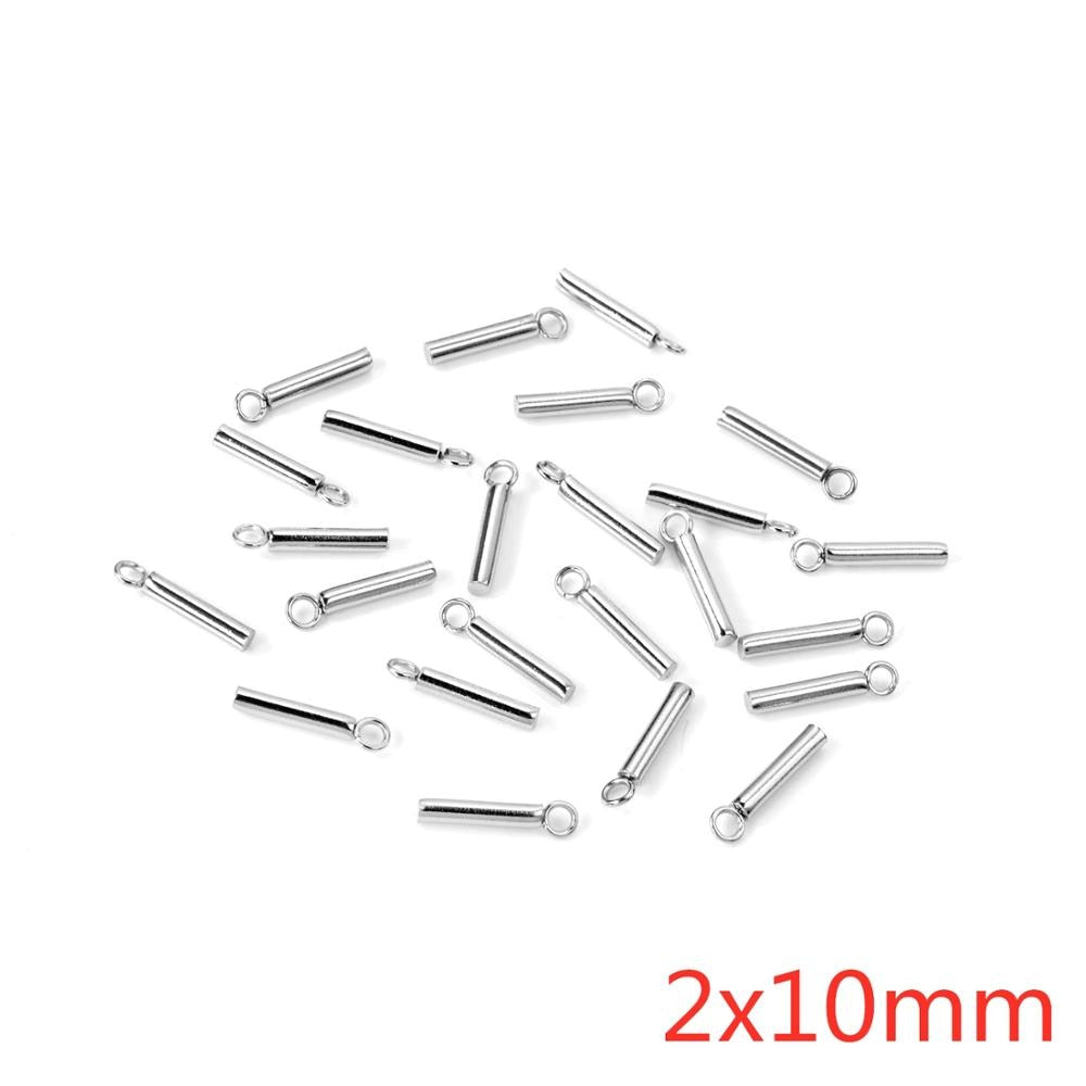 ASON 100pcs/lot Stainless Steel Bar Metal Rod With Tassel Earrings Charm Accessories for DIY Earrings Jewelry Making Supplies