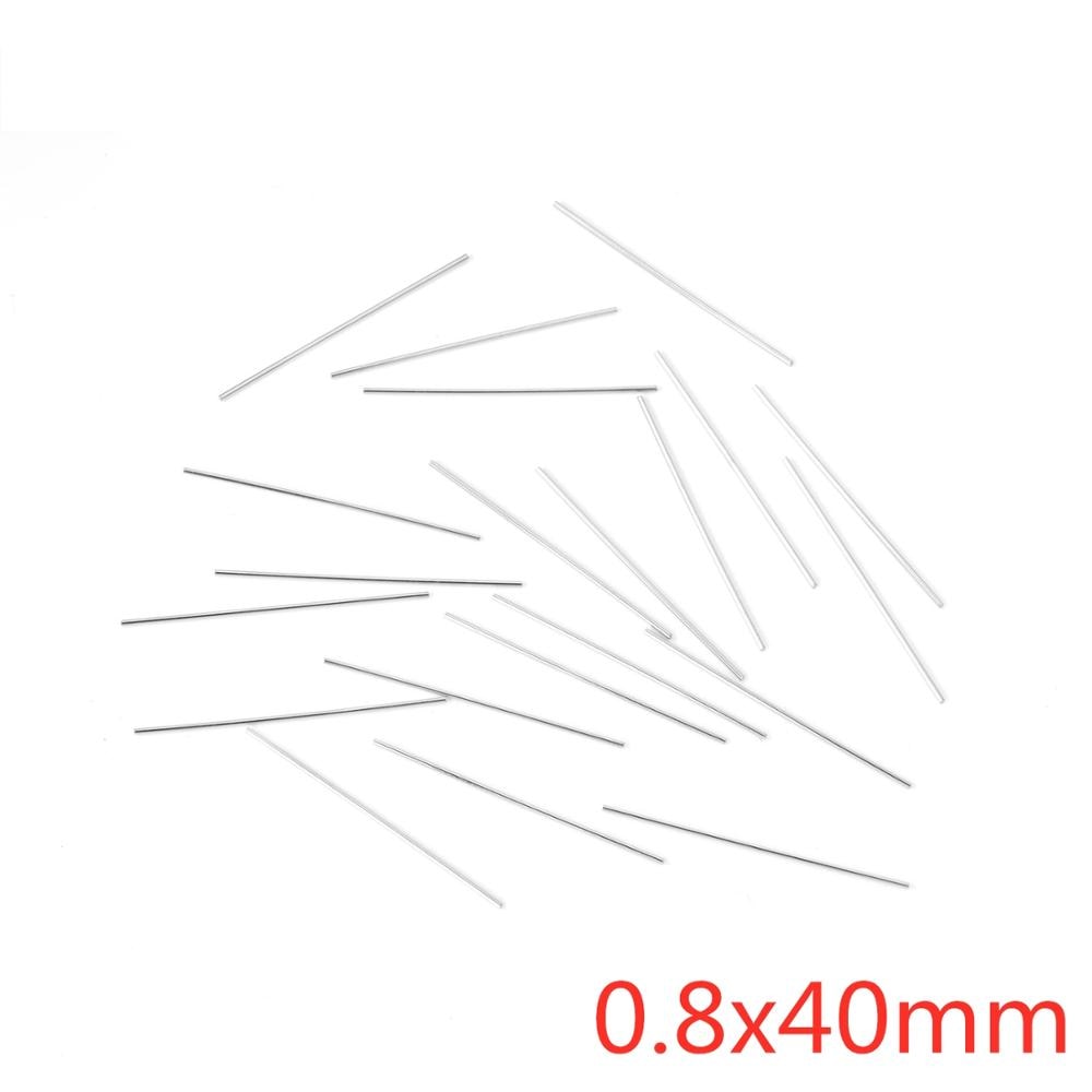 ASON 100pcs/lot Stainless Steel Bar Metal Rod Charm Accessories for DIY Jewelry Making Supplies