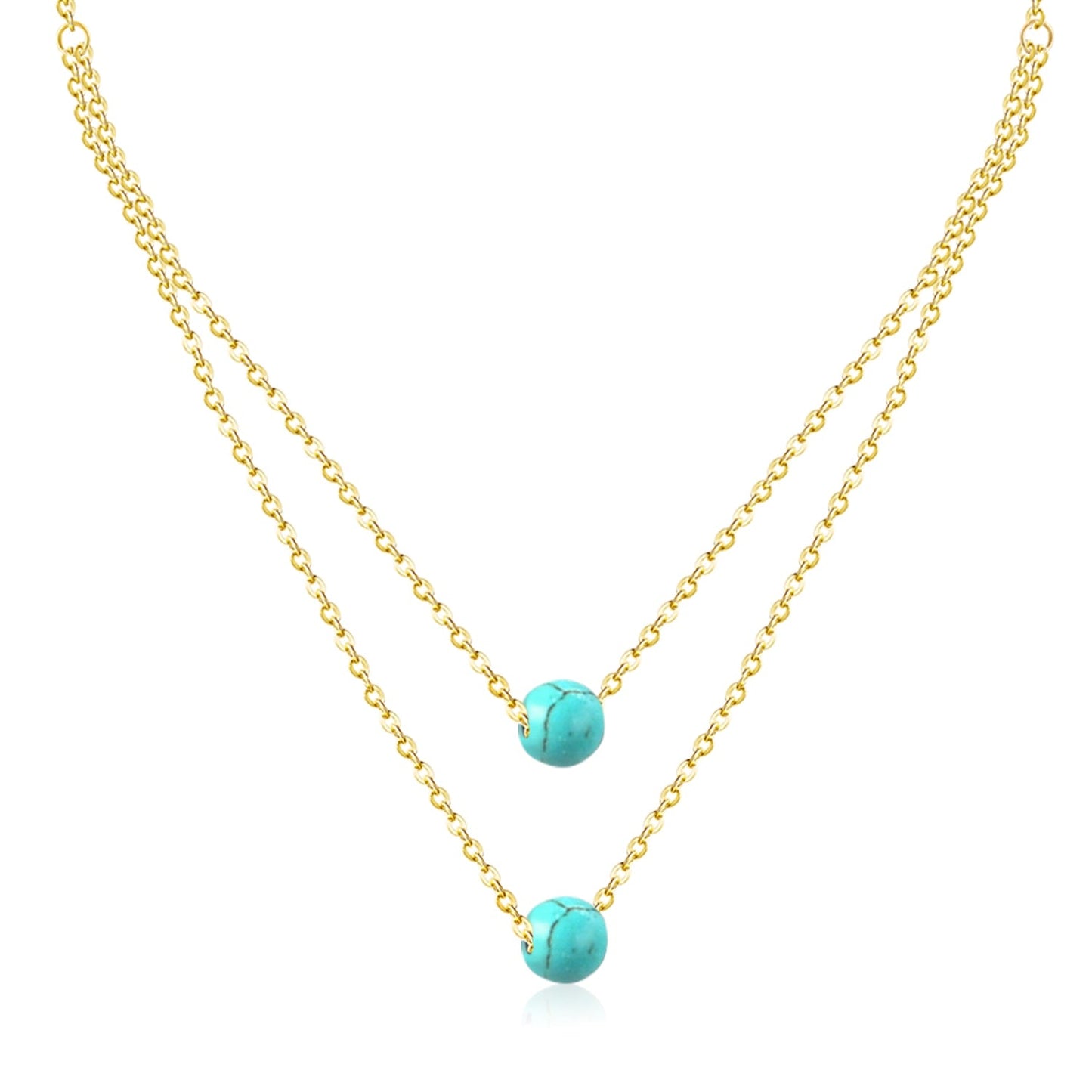 Retro 45+5cm Blue Period Pendant Chain Choker Women Imitation Necklaces Stainless Steel Jewelry Female Collier Gift