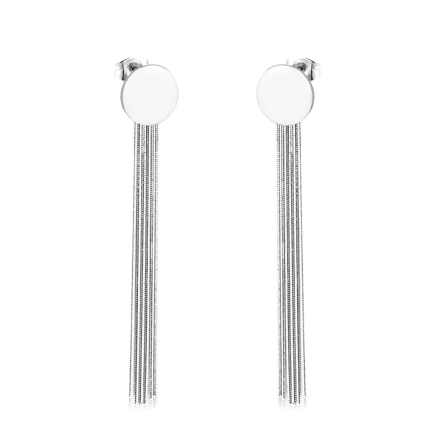 Vestido Jewelry Korean Style Wedding Tassel Drop Earrings Women Stainless Steel Dangle Earings Christmas Pendientes