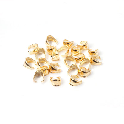 ASON 100pcs/lot Stainless Steel Silver Color Pendant Pinch Clasps Necklace Hooks Clips Connector Supplies for Jewelry Making