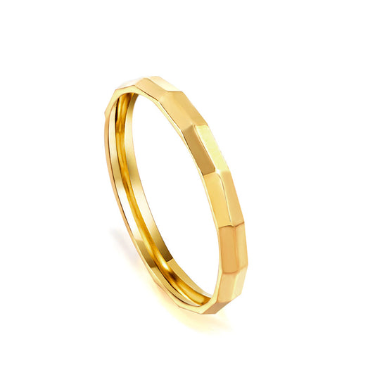 Stainless steel ring female ins niche design plain circle index finger ring cold wind personalized couple finger ring