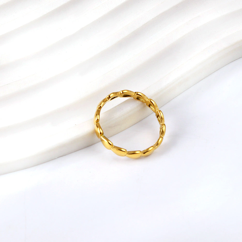 Wispy Chain Shaped 18k Furnace Gold Plated Stainless Steel Wholesale