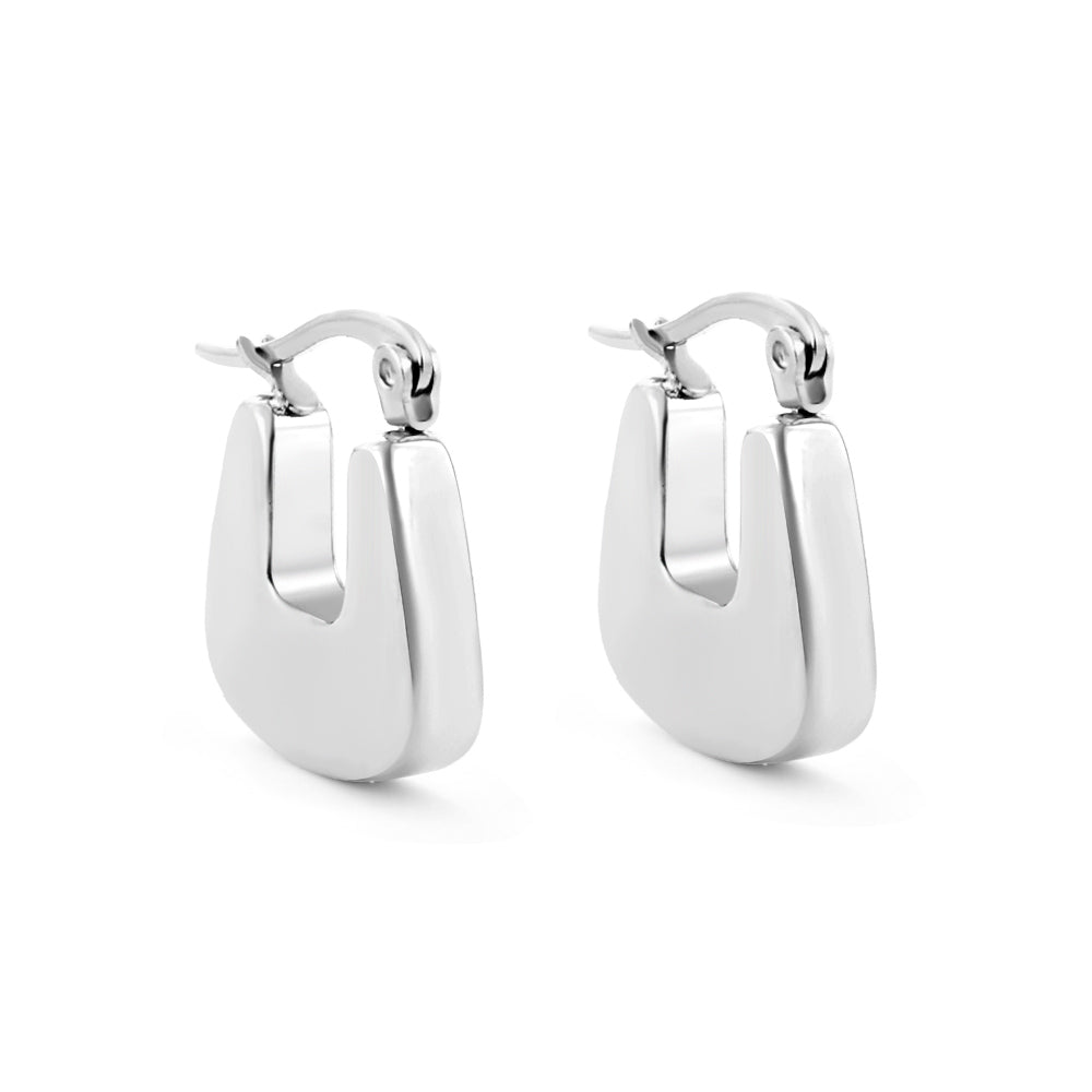 Hypoallergenic Girls Kids Jewelry Stainless Steel Oval Hoop Earrings