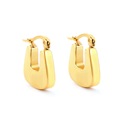 Hypoallergenic Girls Kids Jewelry Stainless Steel Oval Hoop Earrings