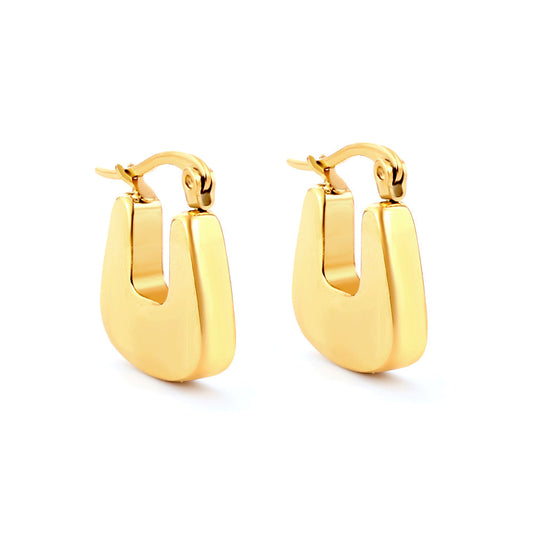 Hypoallergenic Girls Kids Jewelry Stainless Steel Oval Hoop Earrings