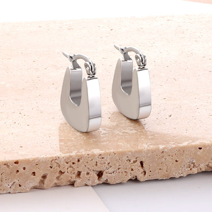 Hypoallergenic Girls Kids Jewelry Stainless Steel Oval Hoop Earrings