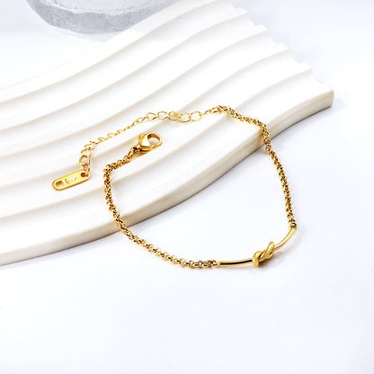 Knot Accessories Soft Bracelet 15.5+5cm Golden