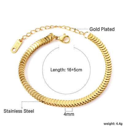 Soft chain bracelet 16+5cm gold