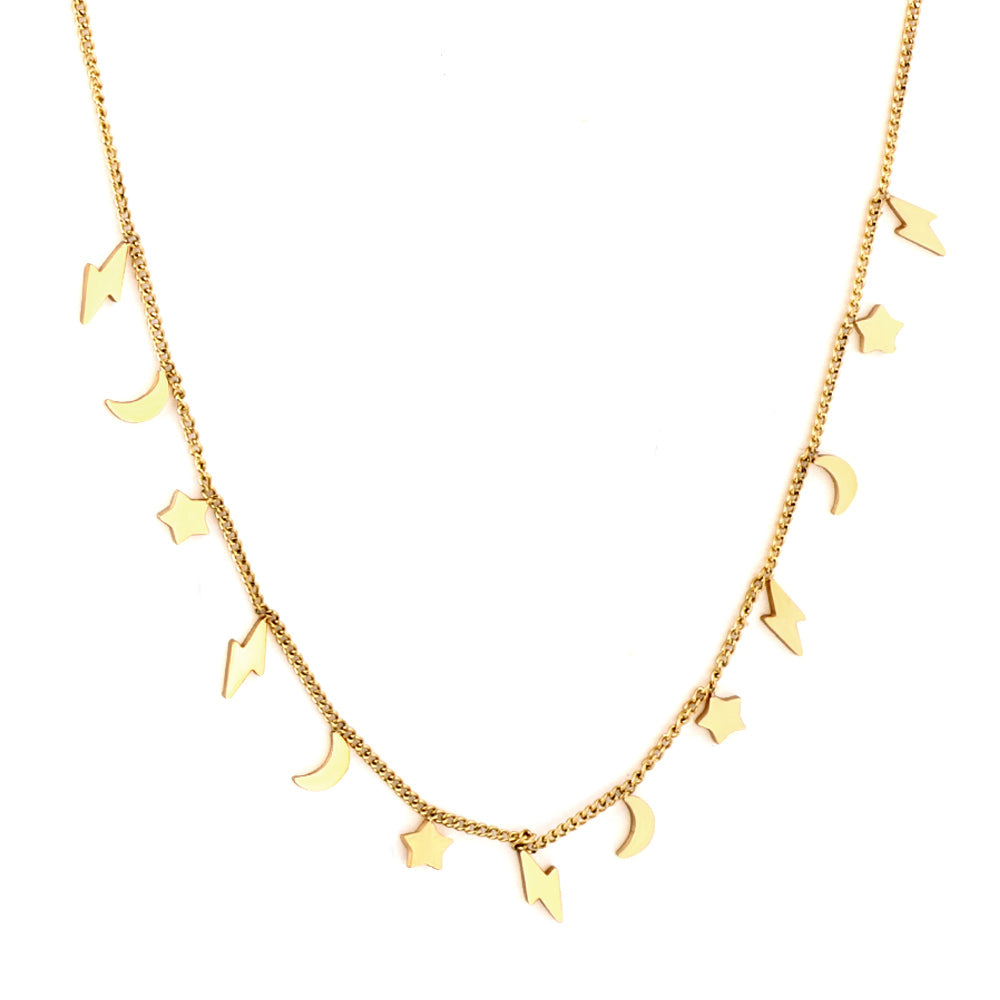 5 Lightnings + 4 Moons + 4 Stars Accessory Necklace