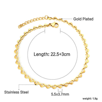 39 heart-shaped accessories pendant anklet 22.5 + 3cm