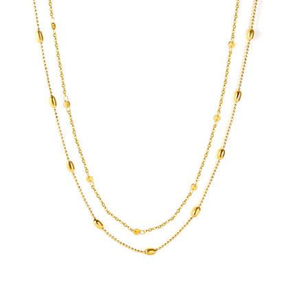 20 oval steel balls + matching chain double waist chain 80+75+25cm